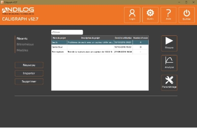 Los reportes de medición de Caligraph están generados de manera automática